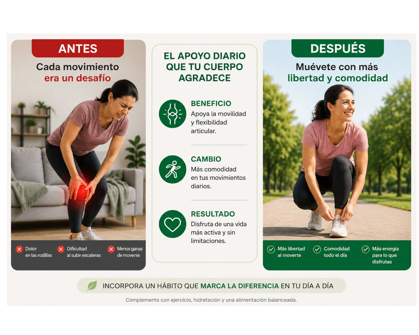 FUNRICH JOINT HEALTH + Envío Gratis + Apoya tu movilidad y disfruta un estilo de vida activo